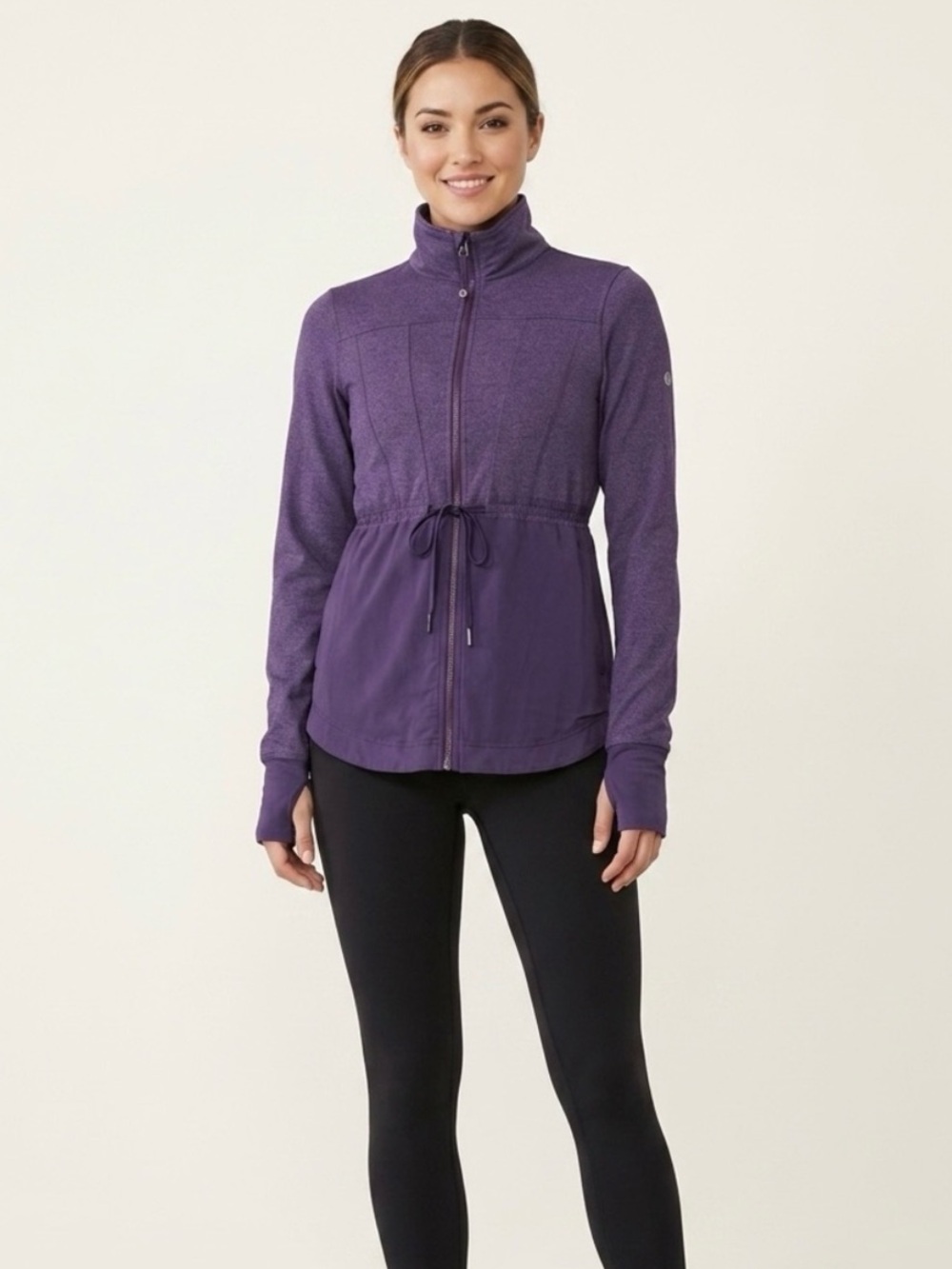 Lululemon Inner Peace Reversible Full Zip Workout Jacket, Concord Grape, S/M